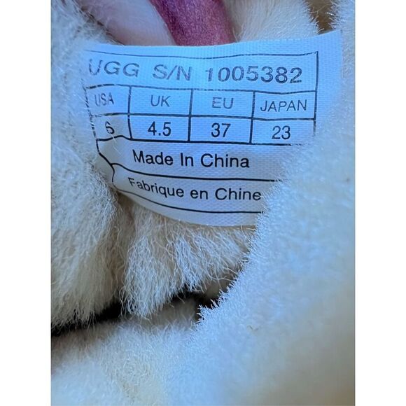 UGG 1005382 Azalea Charm Bailey Button Sheepskin Leather Shearling Boots sz 6 - Picture 7 of 13